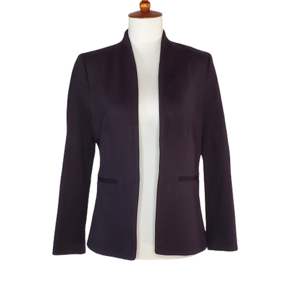 J. Crew 365 Going Out Open Front Blazer Stretch Twill Black Size 4 - Picture 2 of 9